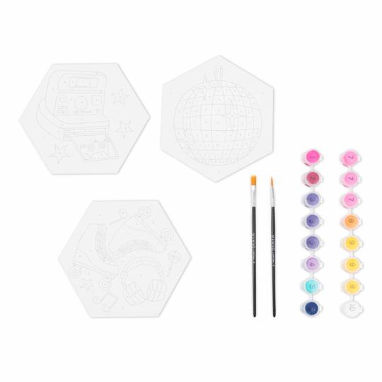 VIVID by Brea Reese® Retro Square Acrylic Paint-by-Number Kit